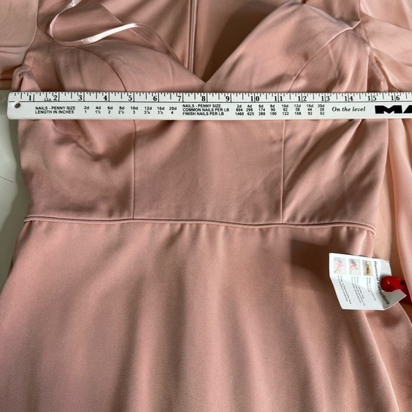 Leena for Mac Duggal Dress Cape Sleeve Chiffon Mini Rose Pink‎ Sz 4 - Picture 8 of 10